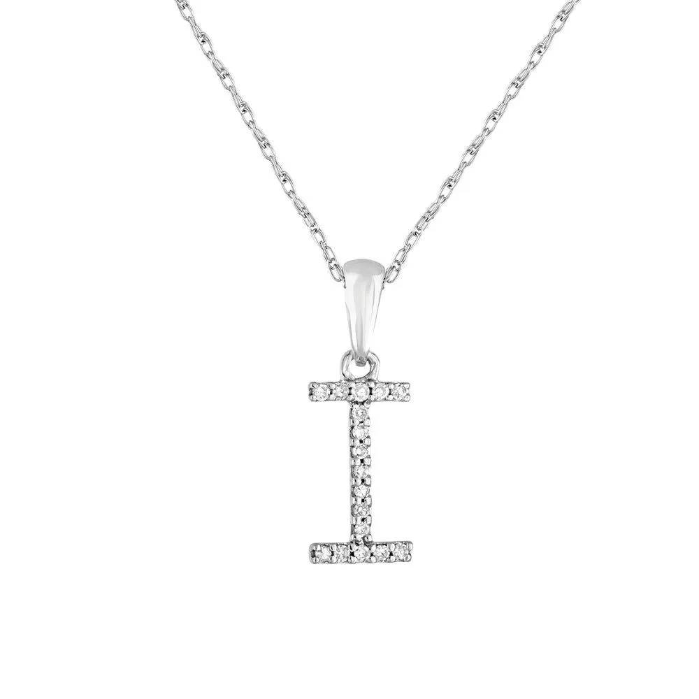 14k Gold & Diamond Initial Necklace
