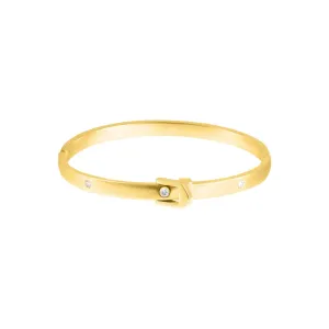 14k Gold Plated Belt Bangle Bracelet