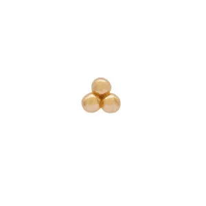 14K Solid Gold Trinity Single Stud