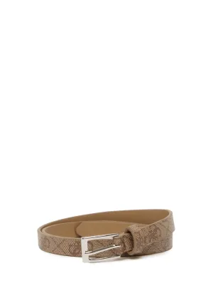 15mm Mocha Logo Two For One Belt Set Guess