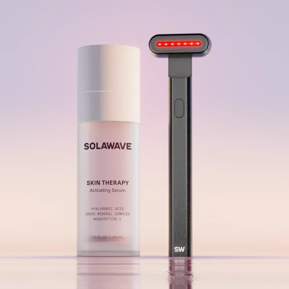 4-in-1 Red Light Therapy Skincare Wand & Activating Serum Kit