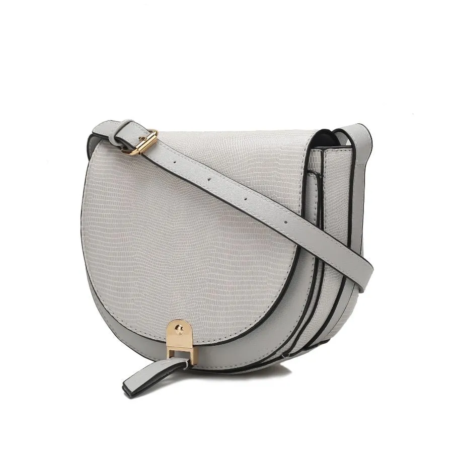 Adalyn Snake Embossed Vegan Leather Womens Shoulder Handbag