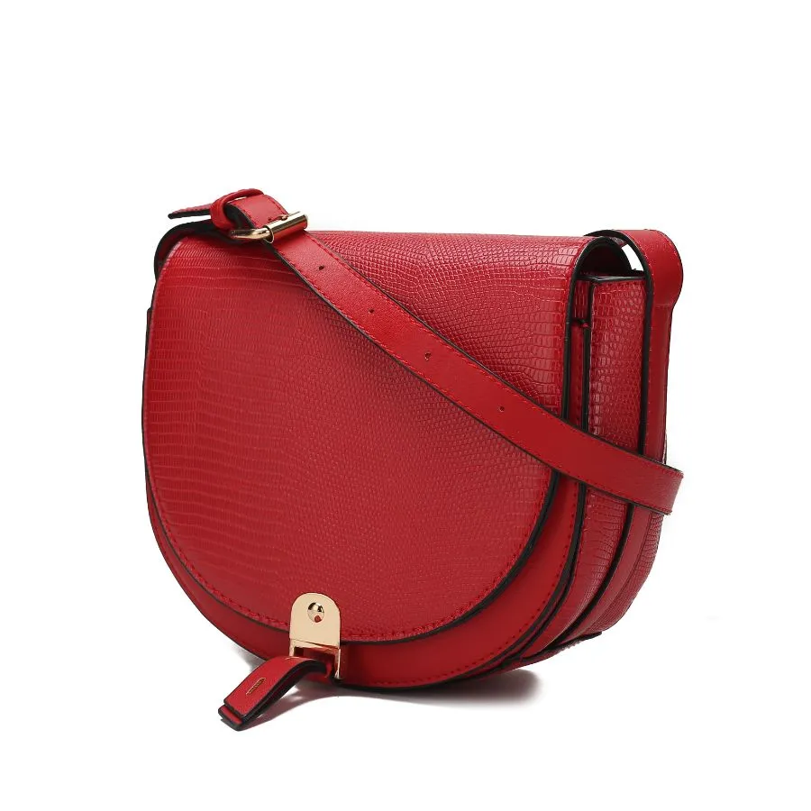 Adalyn Snake Embossed Vegan Leather Womens Shoulder Handbag
