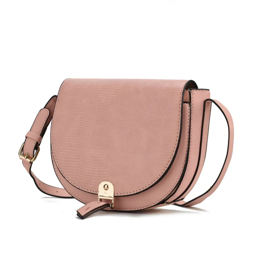 Adalyn Snake Embossed Vegan Leather Womens Shoulder Handbag