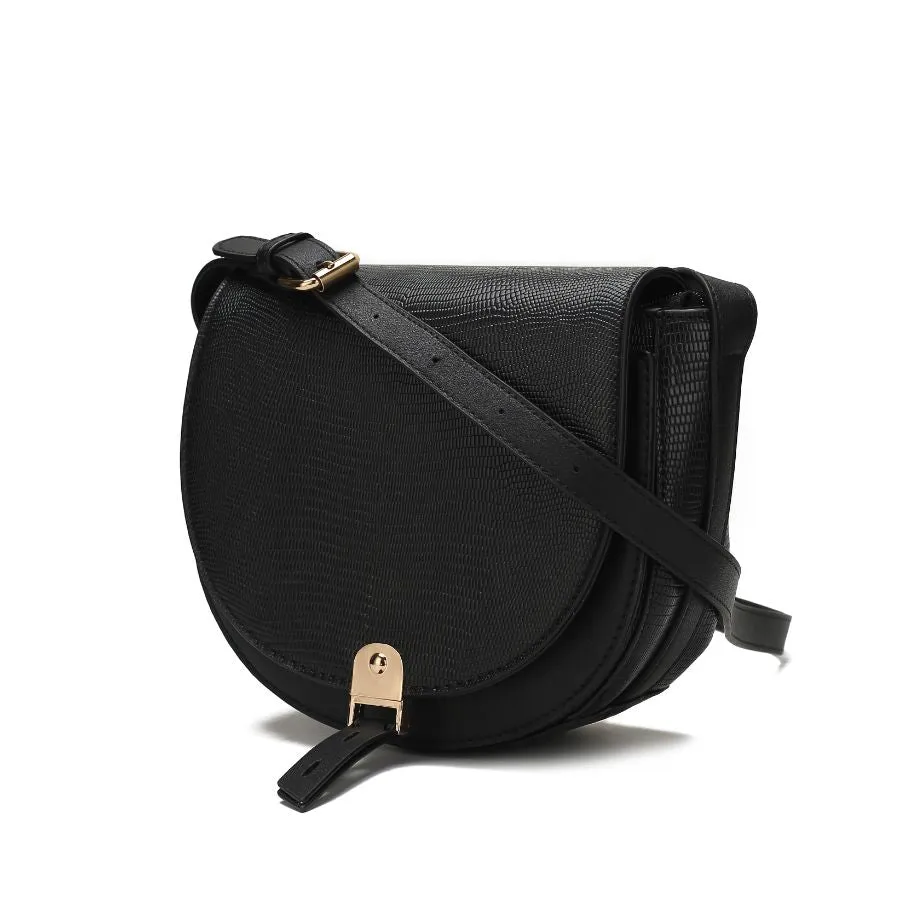 Adalyn Snake Embossed Vegan Leather Womens Shoulder Handbag