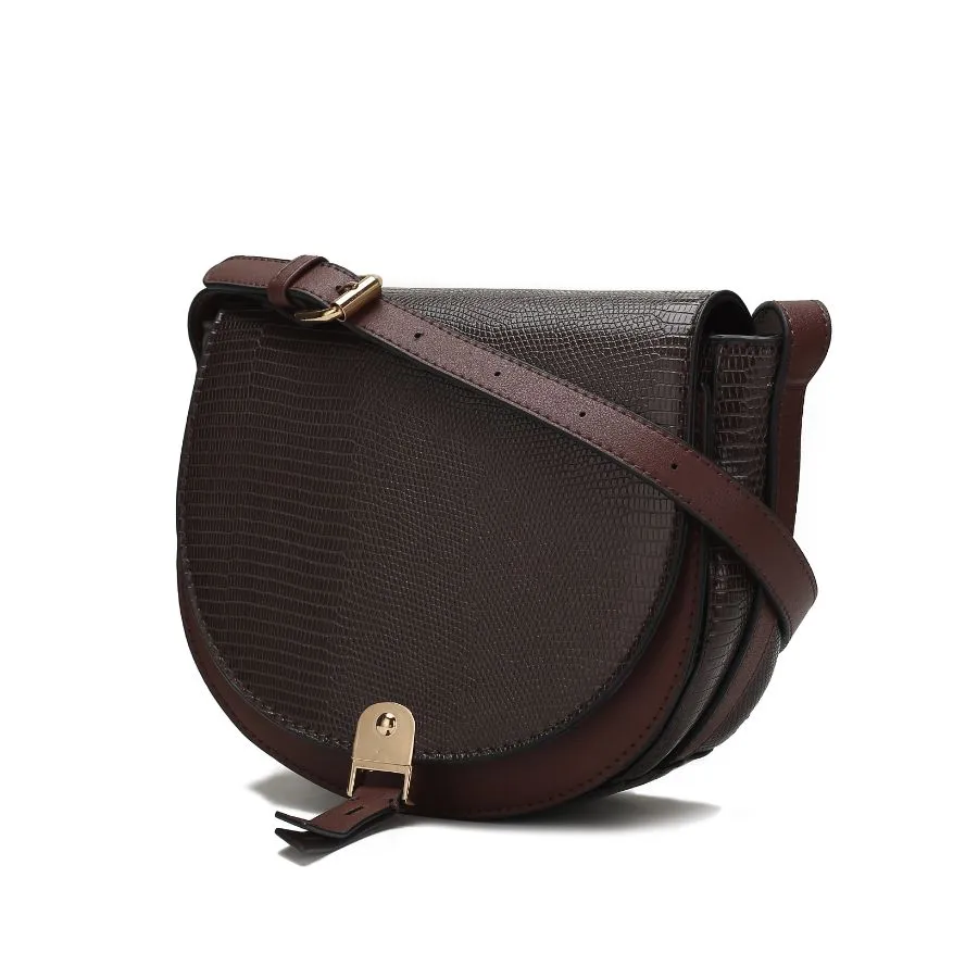 Adalyn Snake Embossed Vegan Leather Womens Shoulder Handbag