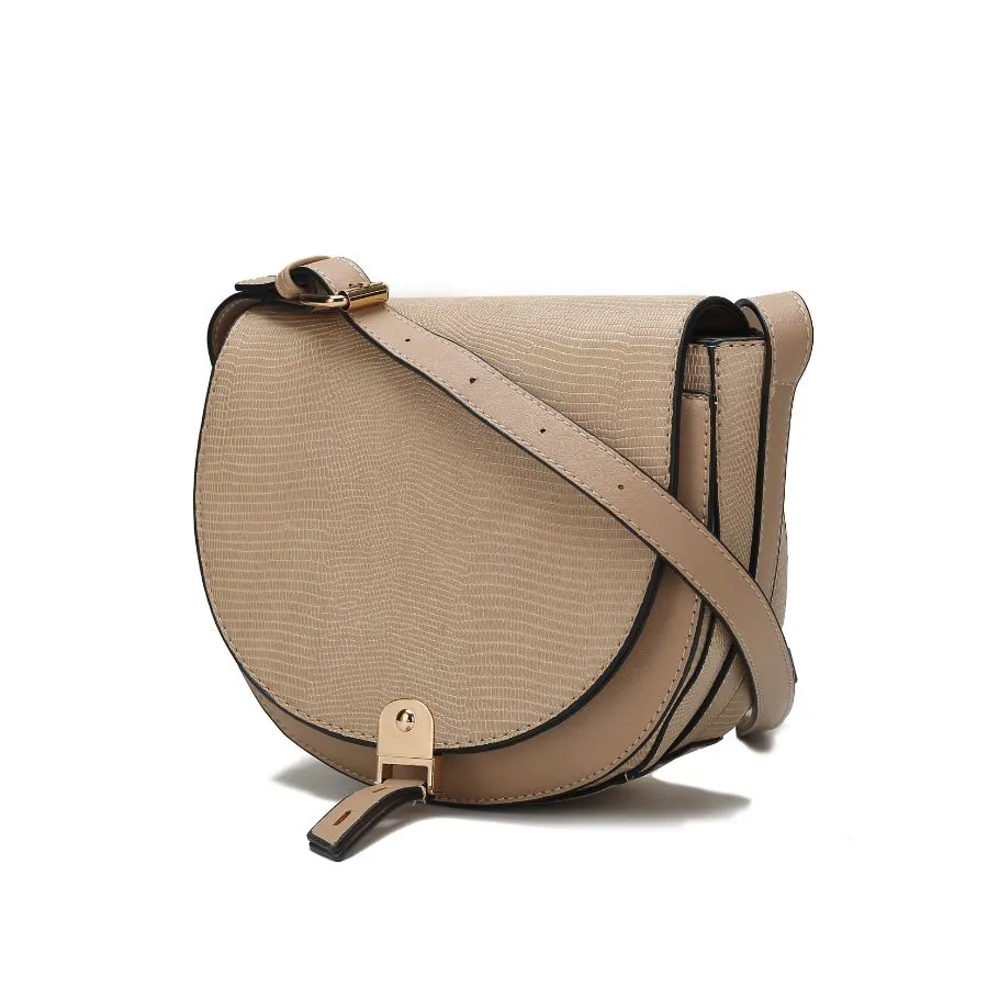 Adalyn Snake Embossed Vegan Leather Womens Shoulder Handbag