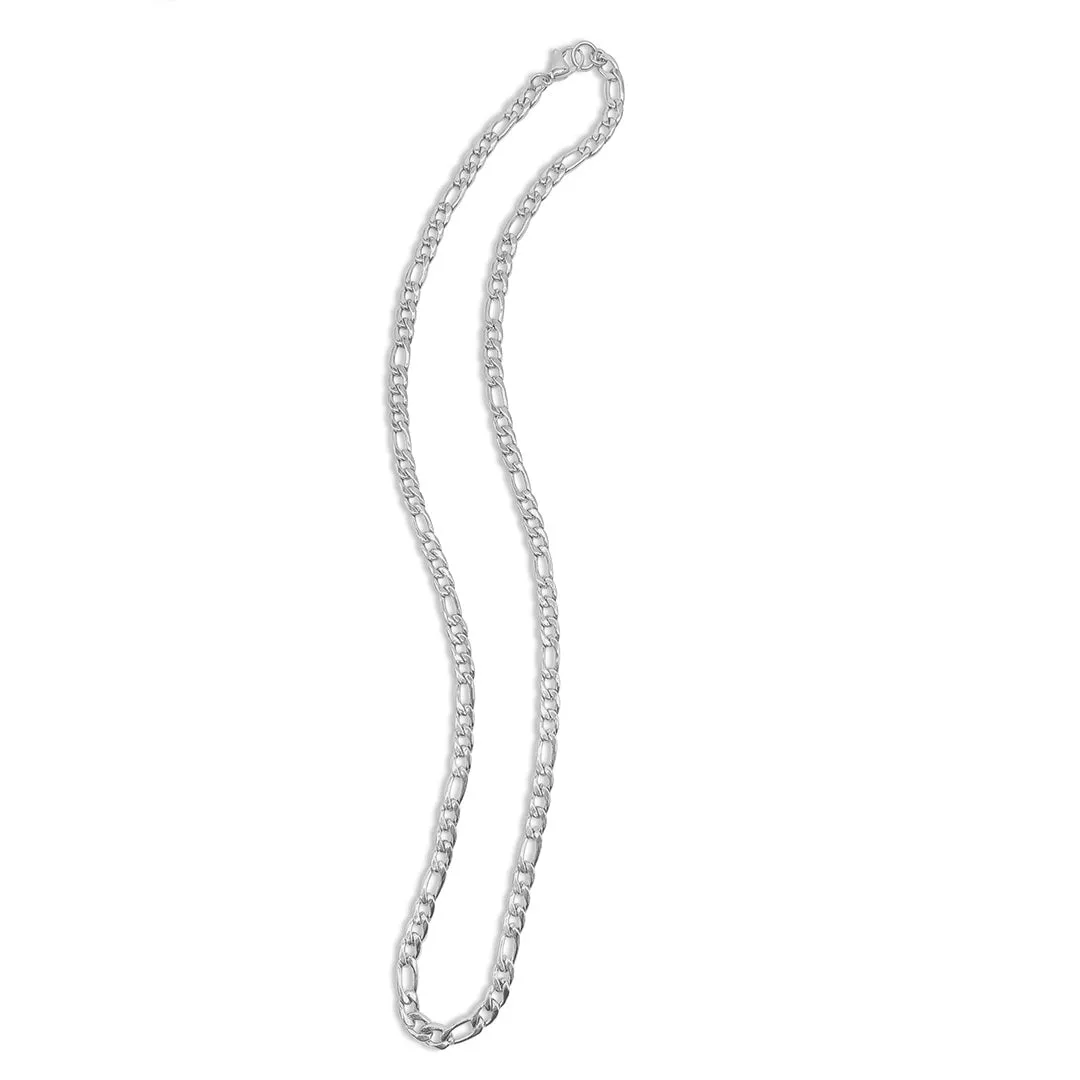 Adornia 6mm Figaro Chain silver 24"