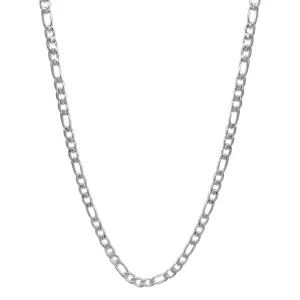 Adornia 6mm Figaro Chain silver 24"