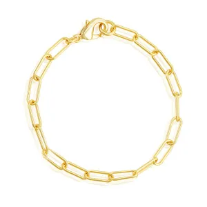 Adornia Chunky Paper Clip Chain Bracelet gold