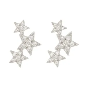 Adornia Crystal Starburst Studs silver