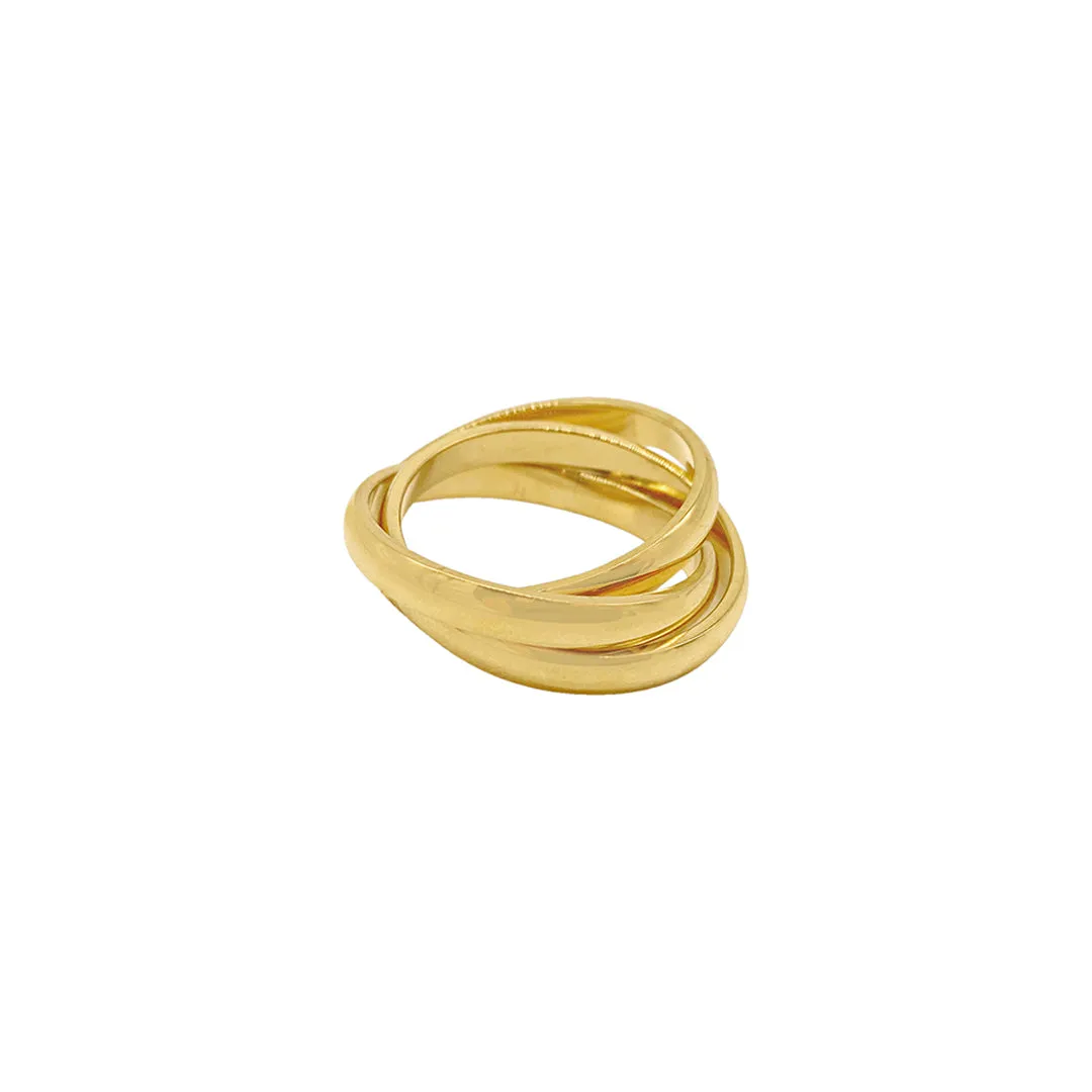 Adornia Interlocking Rings gold