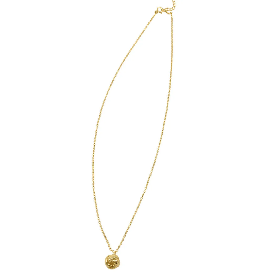 Adornia Knot Pendant Necklace gold