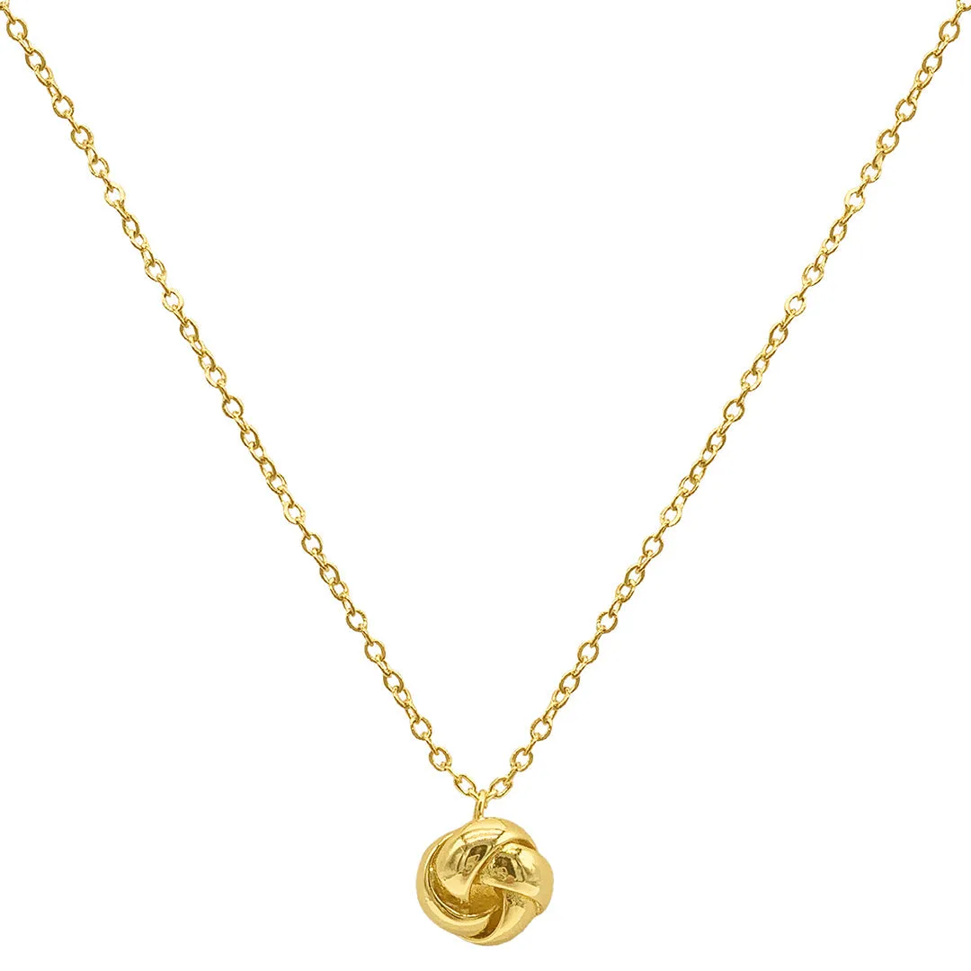 Adornia Knot Pendant Necklace gold
