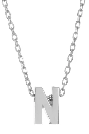 Adornia Mini Initial Necklace silver