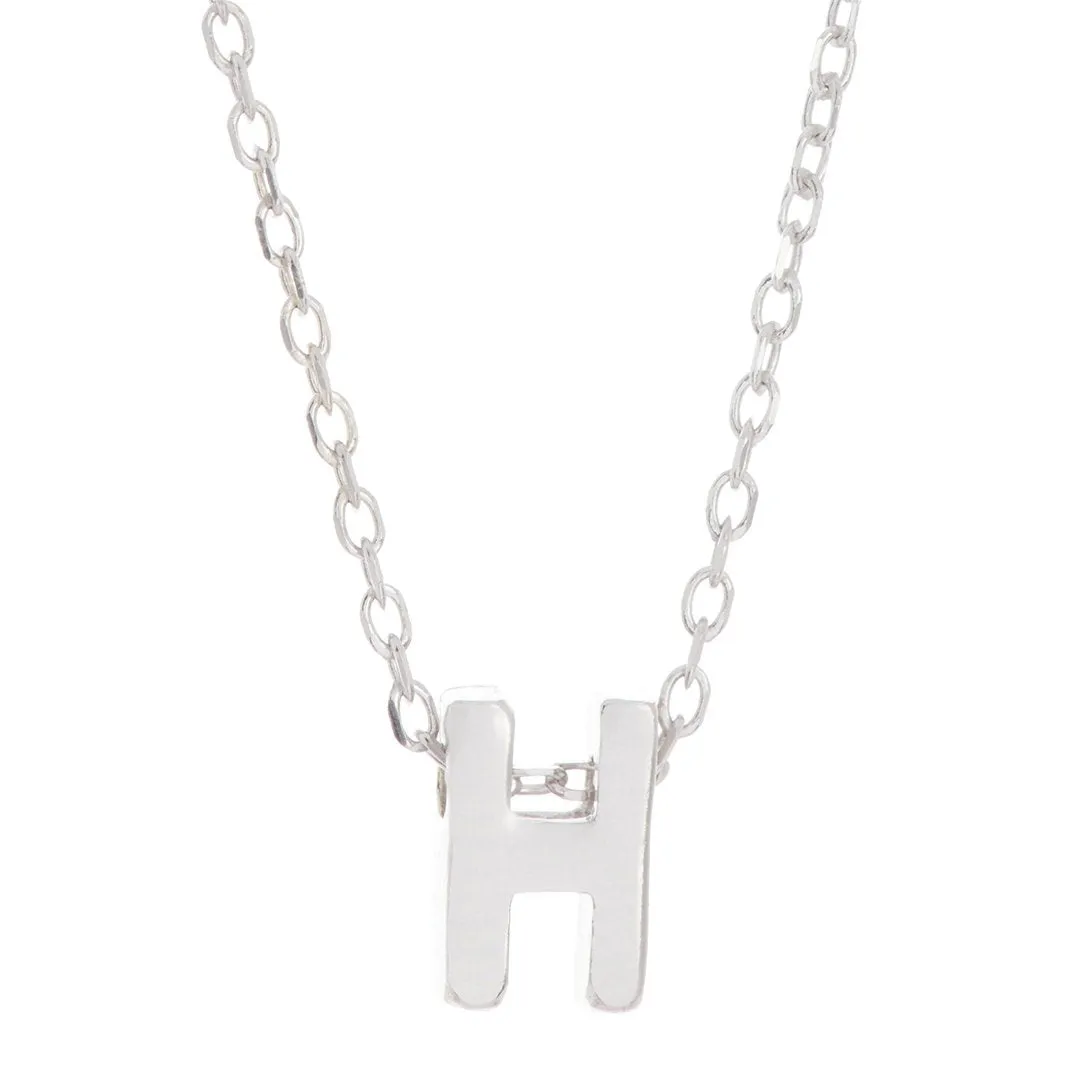 Adornia Mini Initial Necklace silver