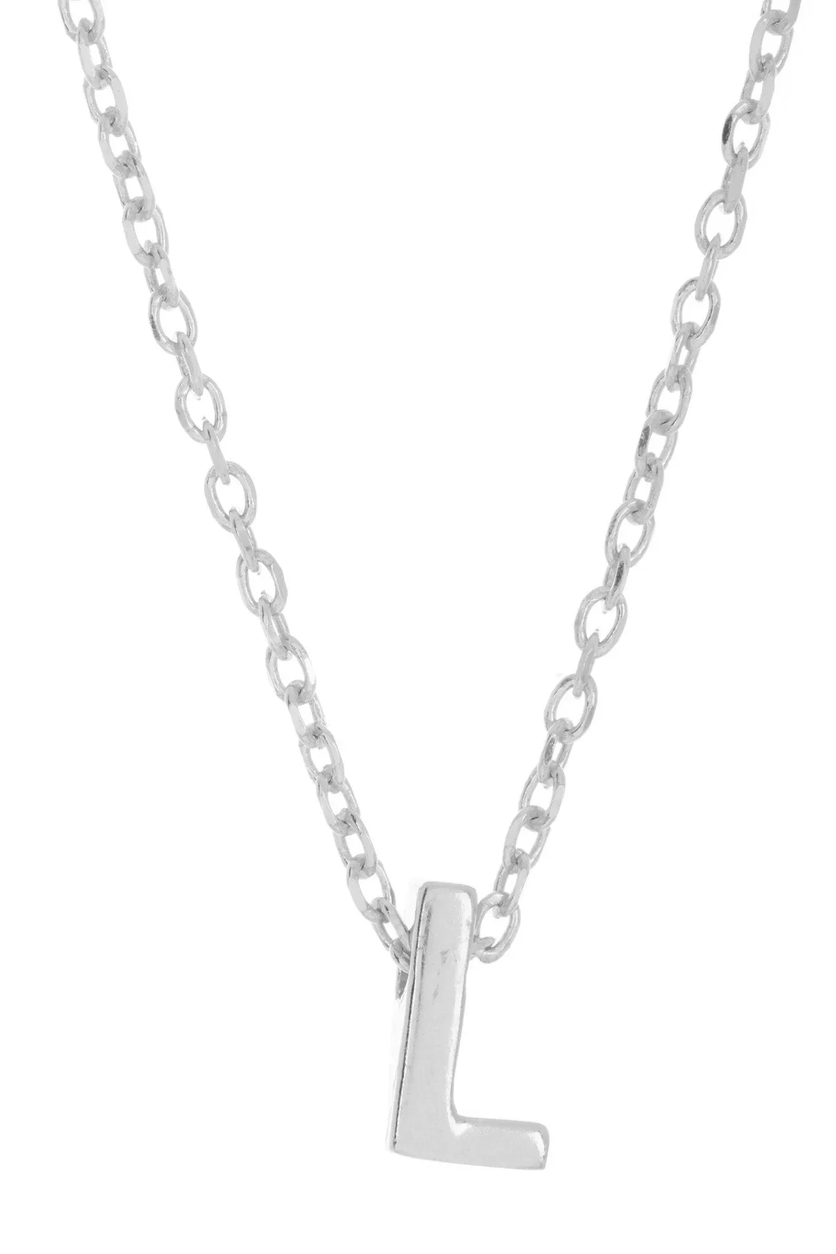 Adornia Mini Initial Necklace silver