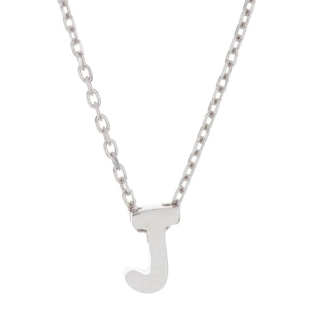 Adornia Mini Initial Necklace silver