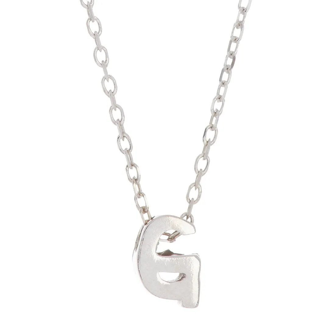 Adornia Mini Initial Necklace silver
