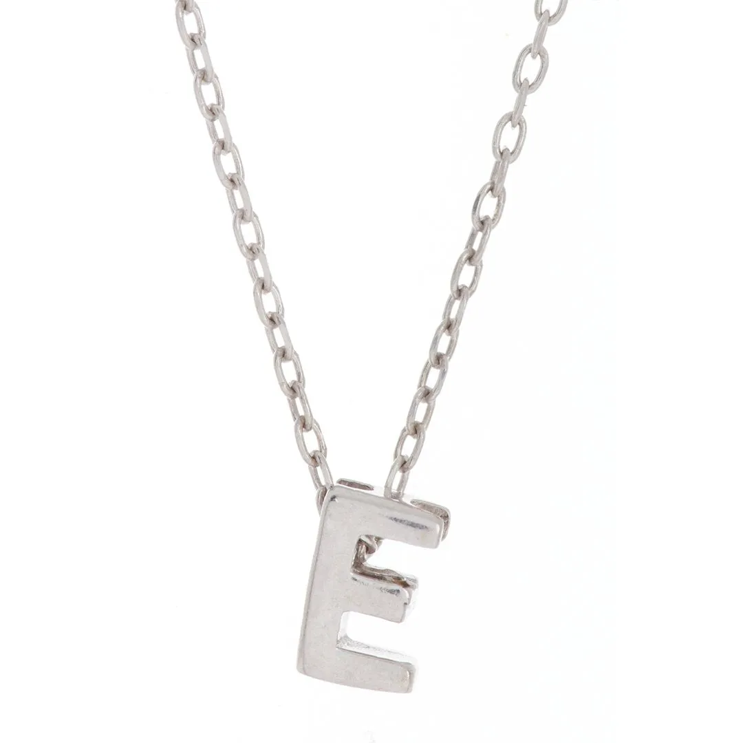 Adornia Mini Initial Necklace silver