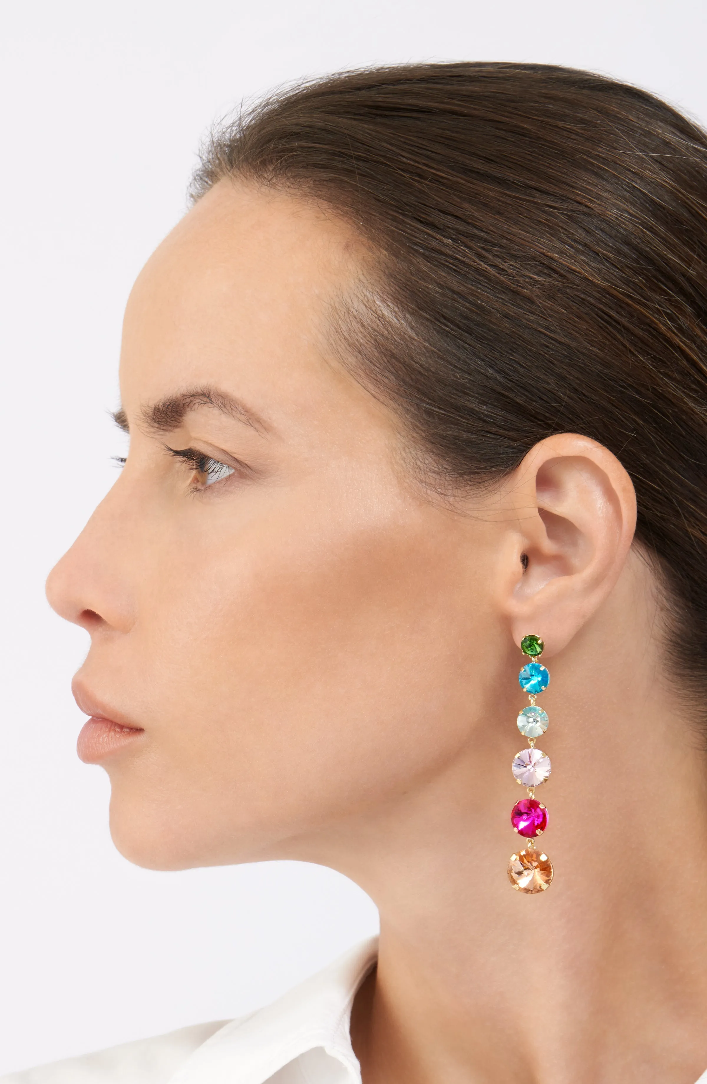 Adornia Multicolor Drop Earrings gold