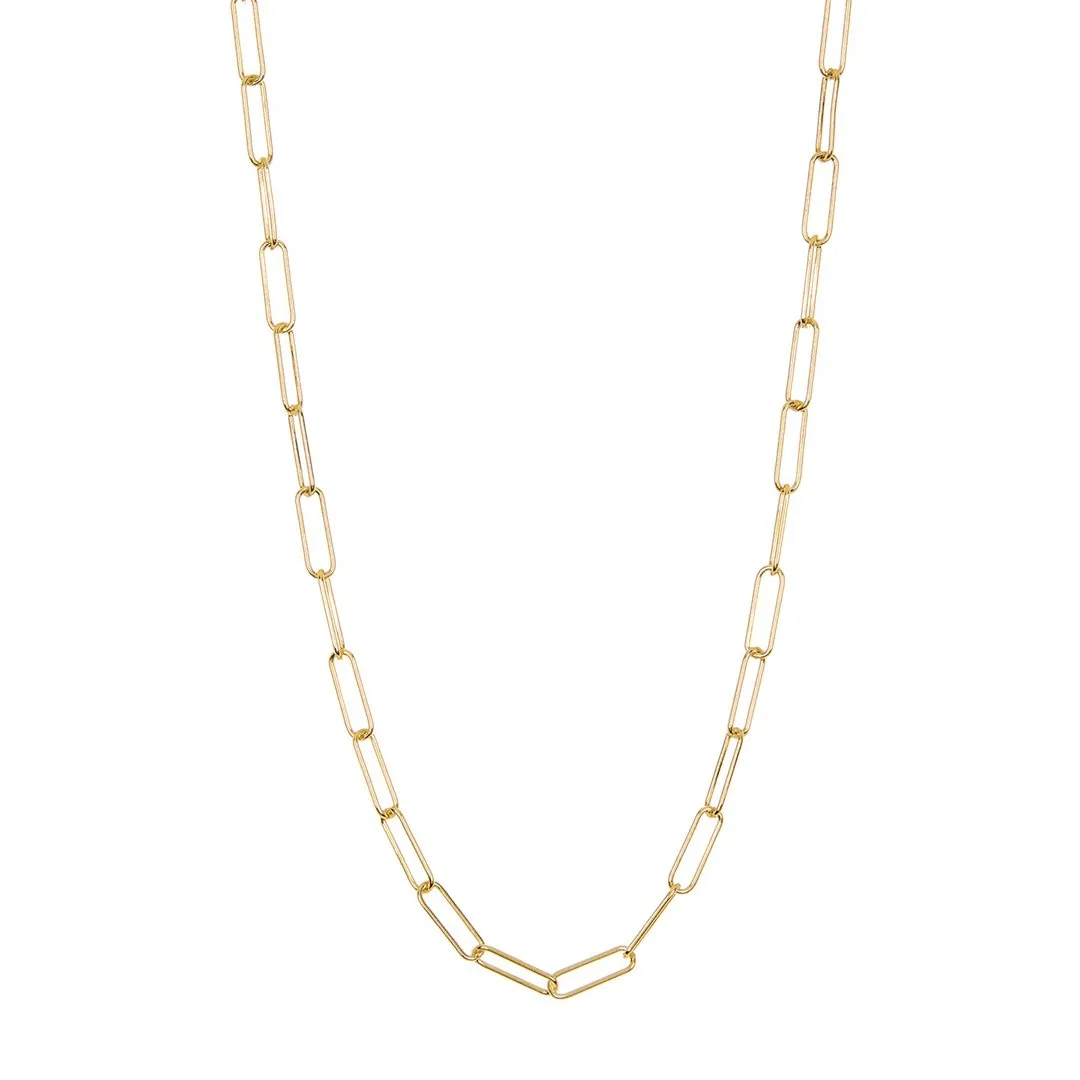 Adornia Paper Clip Chain gold