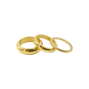 Adornia Stacking Band Set gold