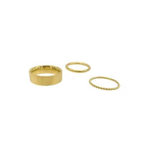 Adornia Stacking Band Set gold
