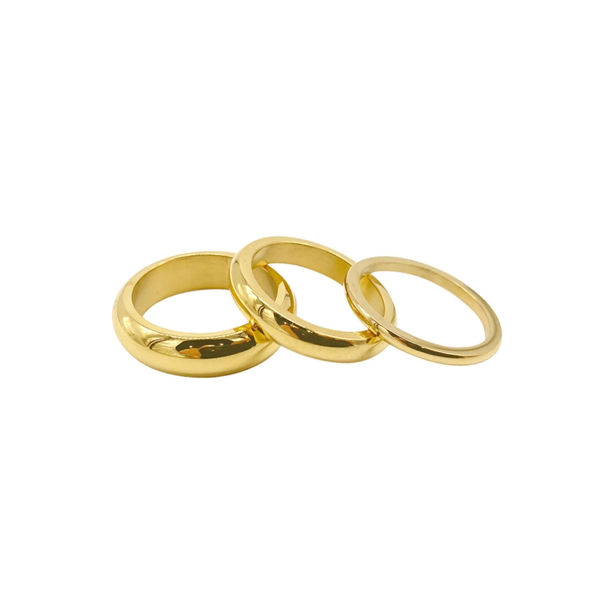 Adornia Stacking Band Set gold