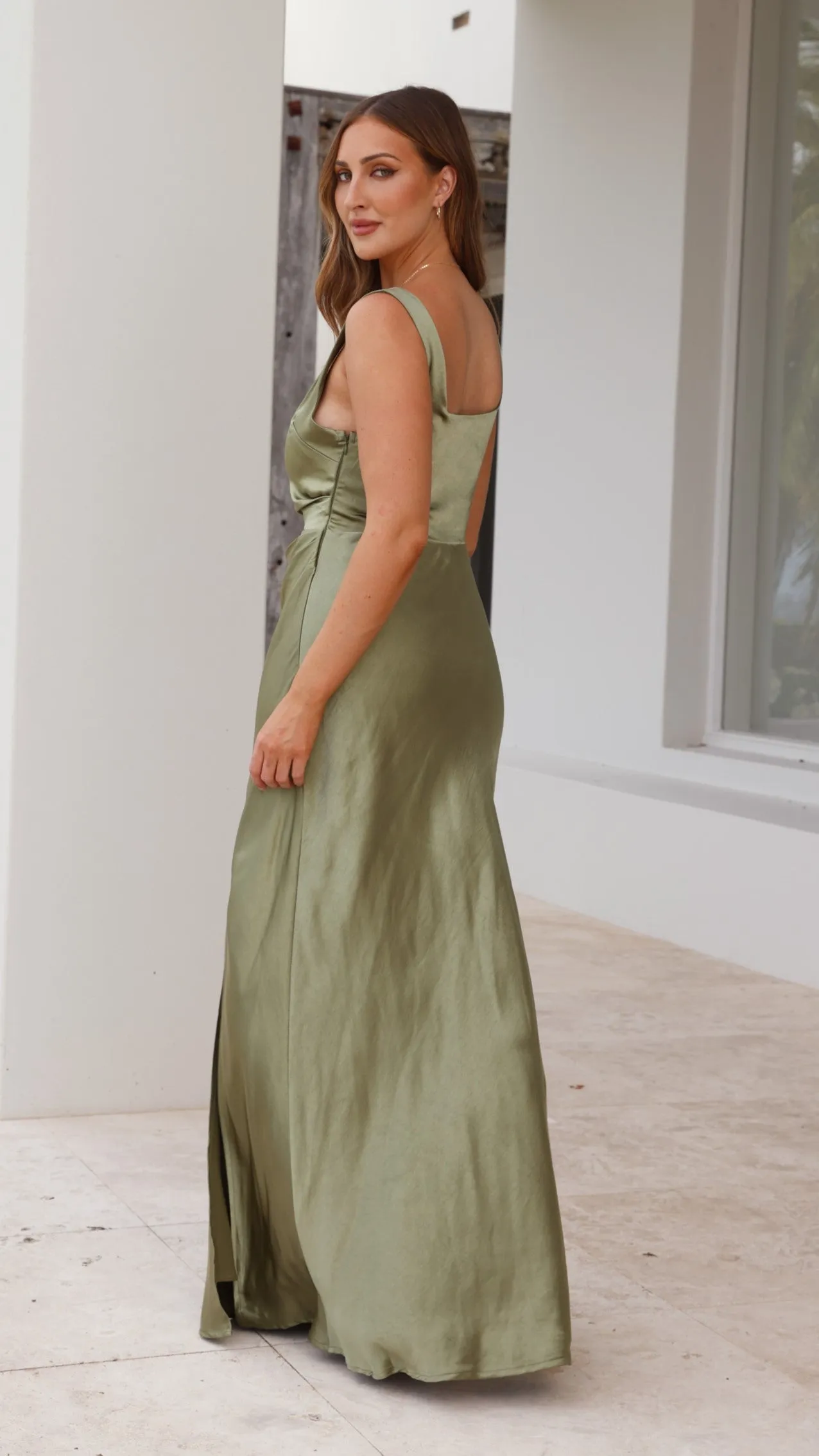 Alaria Maxi Dress - Olive Billy J