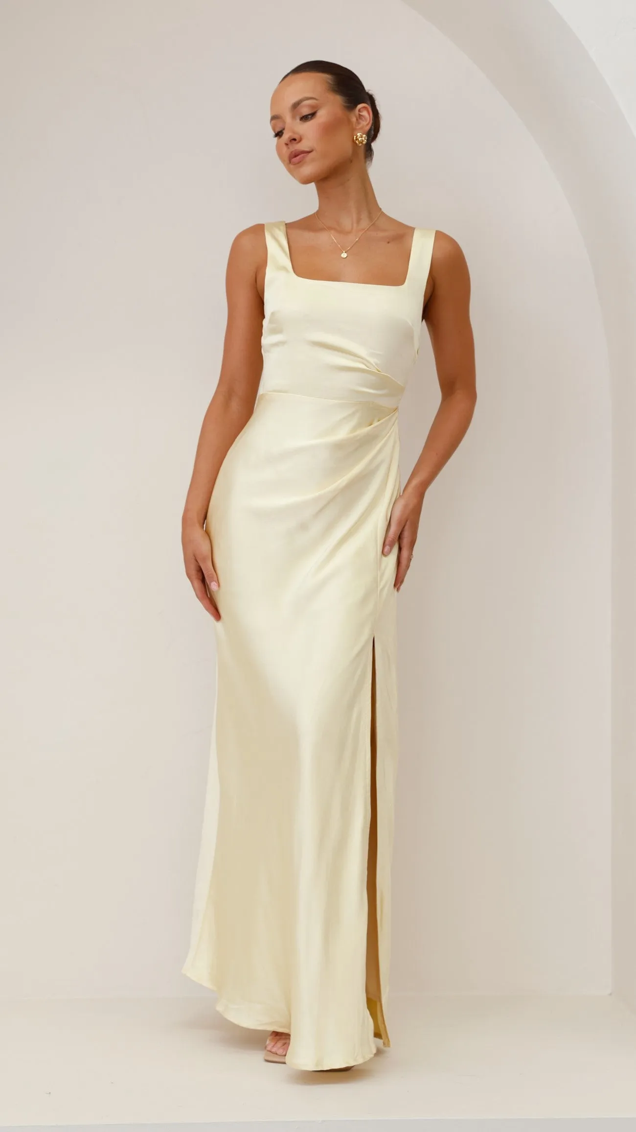 Alaria Maxi Dress - Yellow Billy J