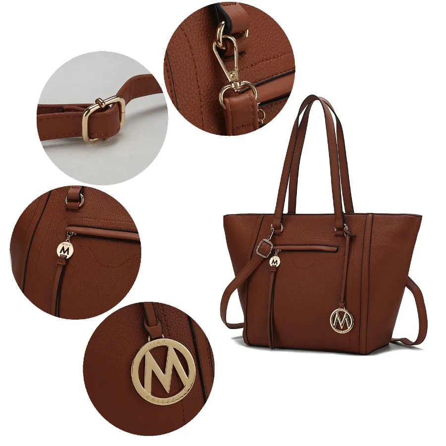 Alexandra Vegan Leather Womens Tote Bag with Wallet  2 pieces