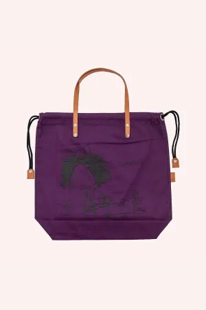 Ali Rapp for Anna Sui "Ooh Boy!!!" Large Tote Bag with Leather Handle Annasui