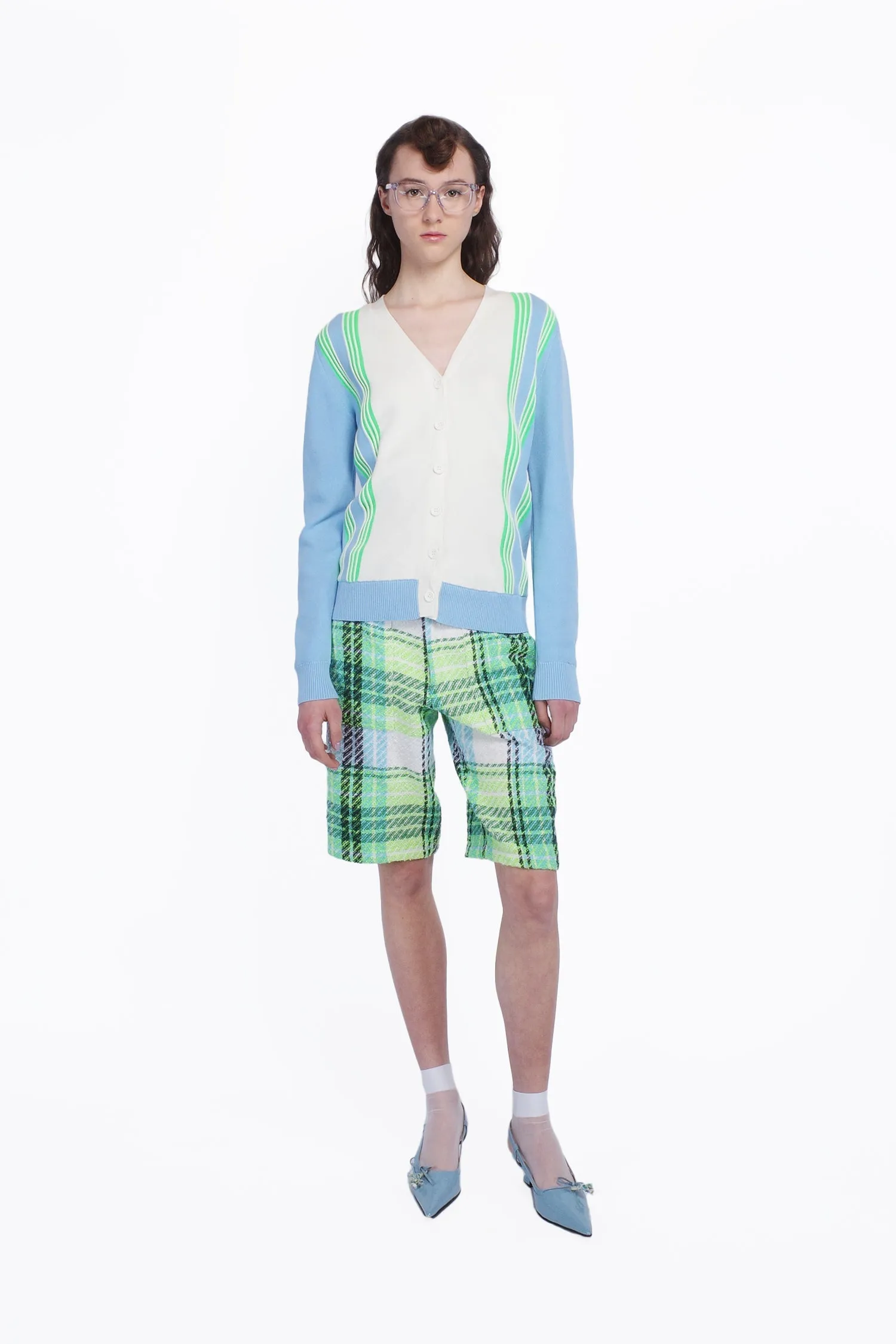 Amalfi Knit Cardigan-Baby Blue Annasui