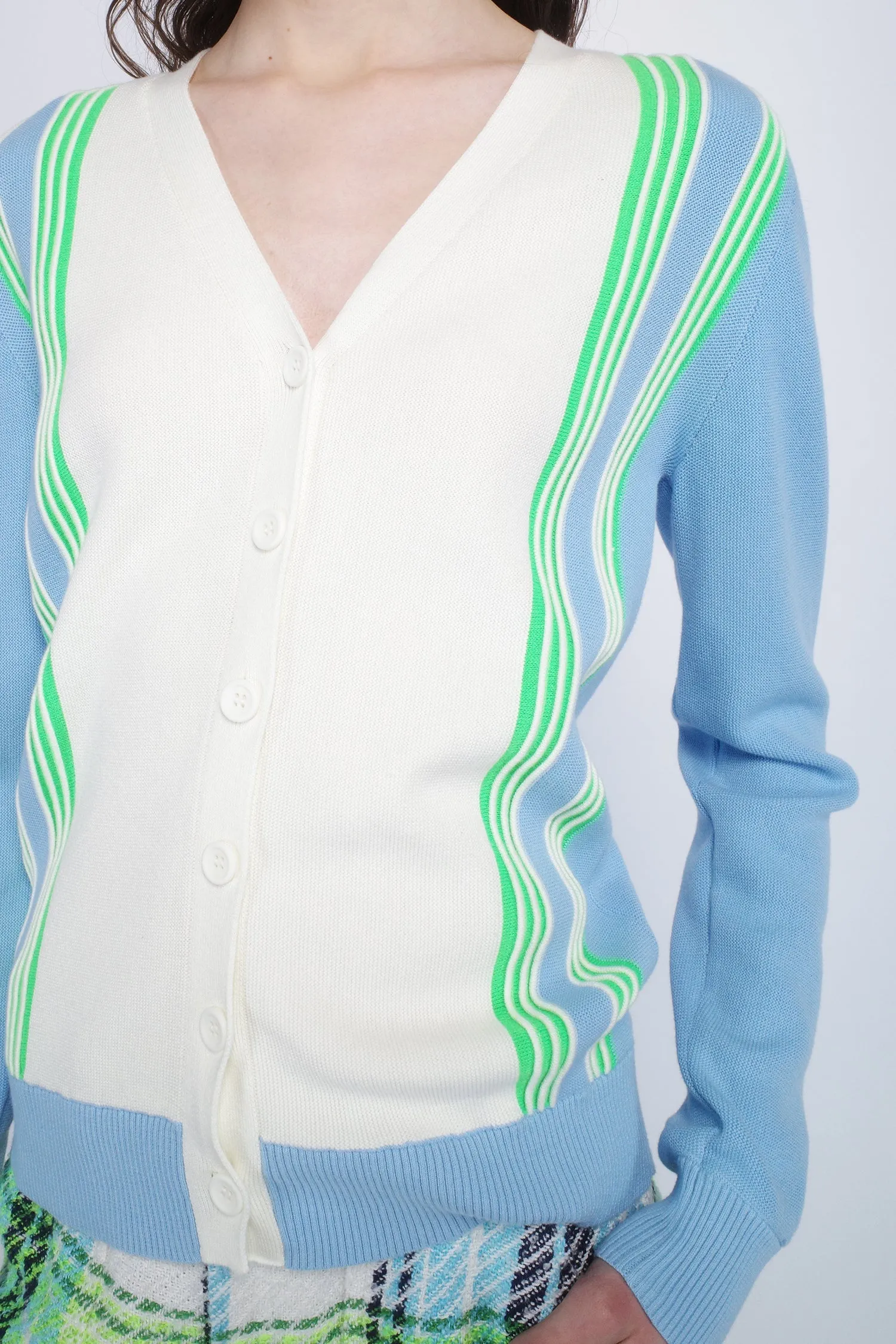 Amalfi Knit Cardigan-Baby Blue Annasui