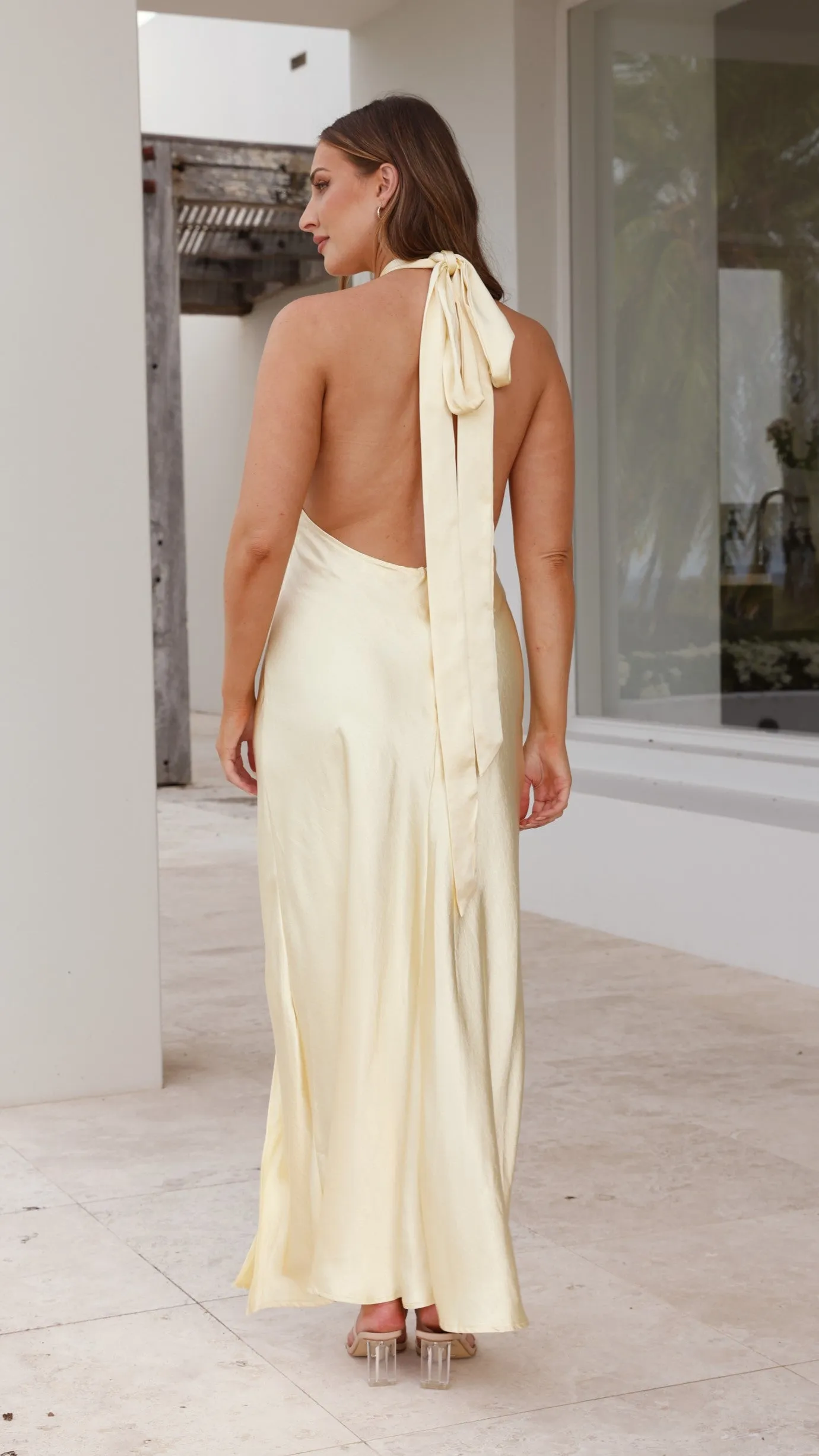 Amalia Maxi Dress - Yellow Billy J