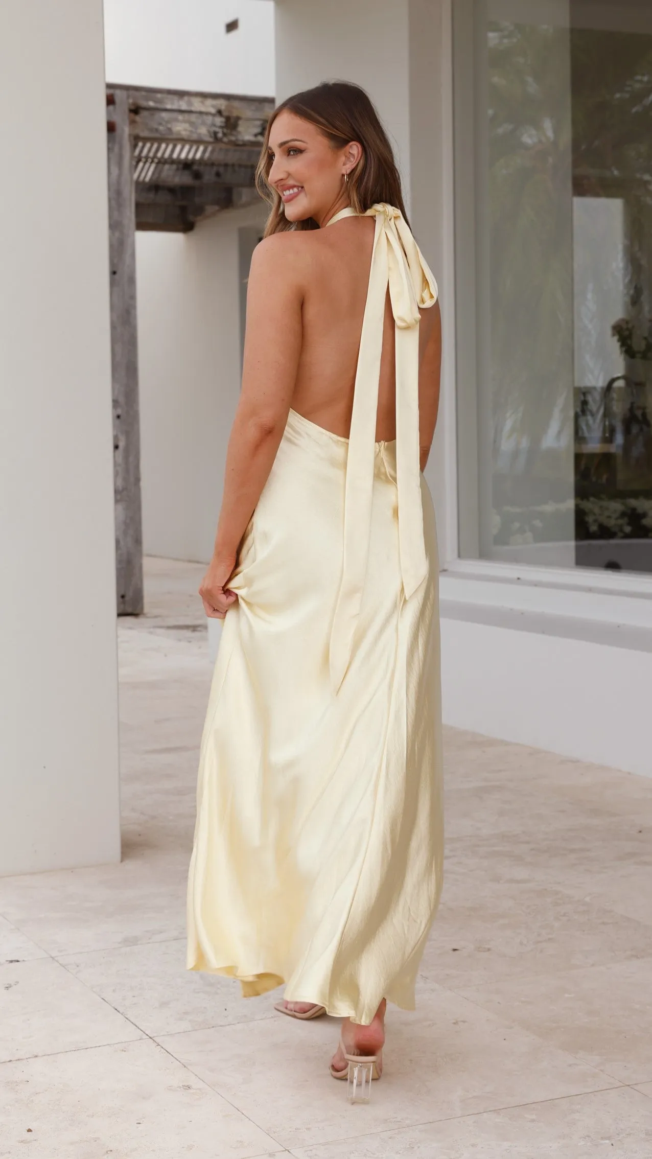 Amalia Maxi Dress - Yellow Billy J