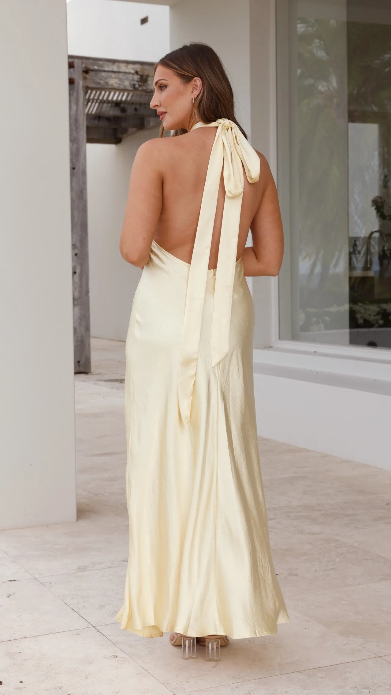 Amalia Maxi Dress - Yellow Billy J