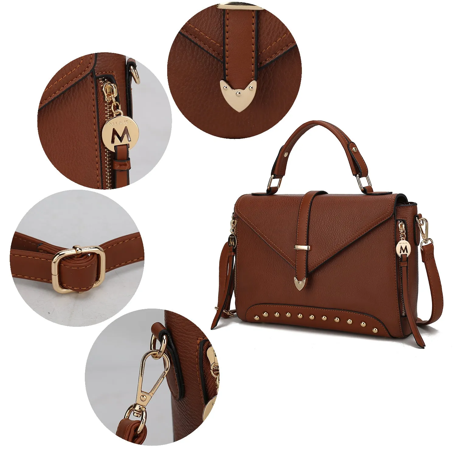 Angela Vegan Leather Womens Satchel Bag