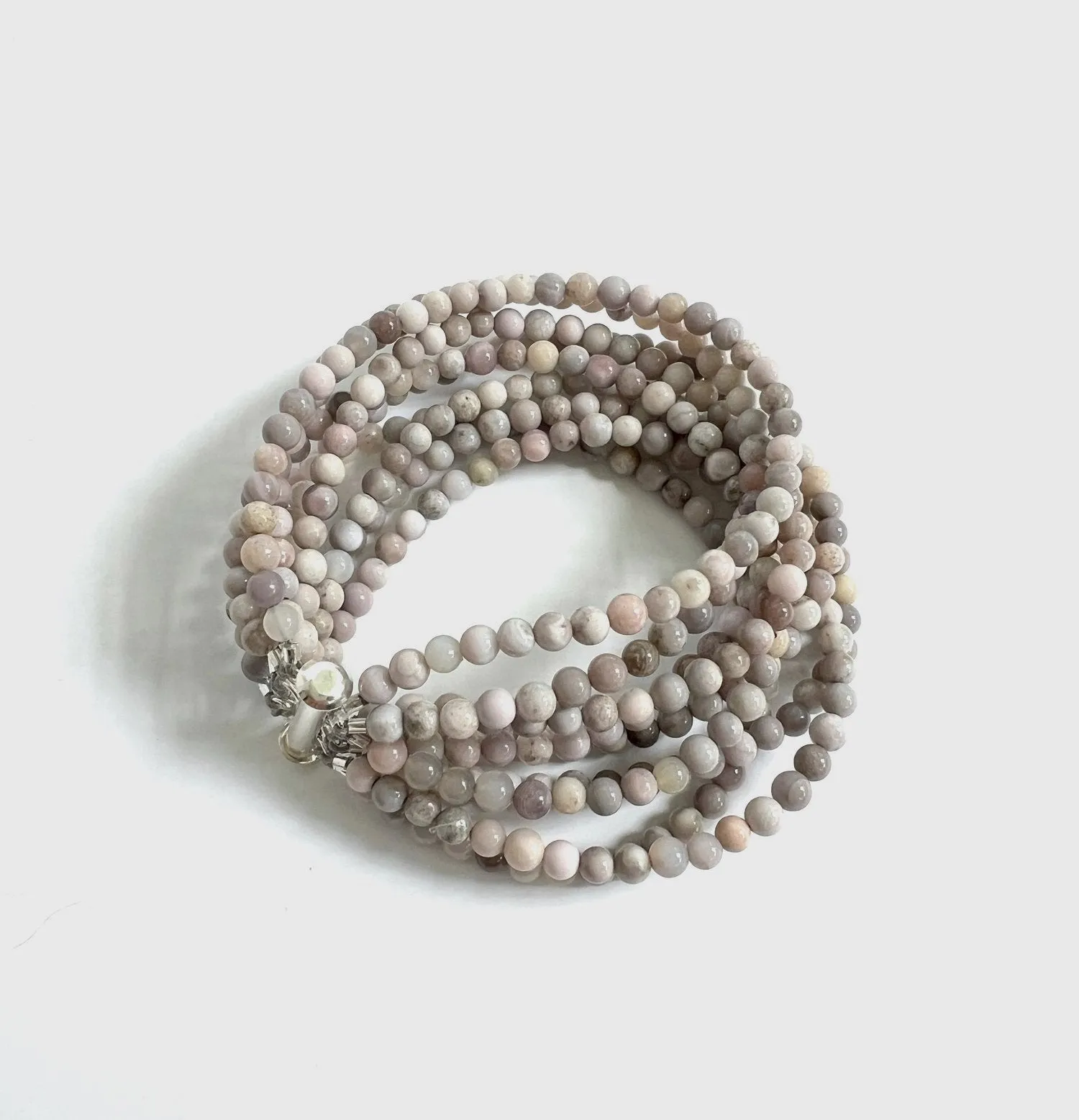 ANN LIGHTFOOT - NINE STRAND SAKURA AGATE CUFF