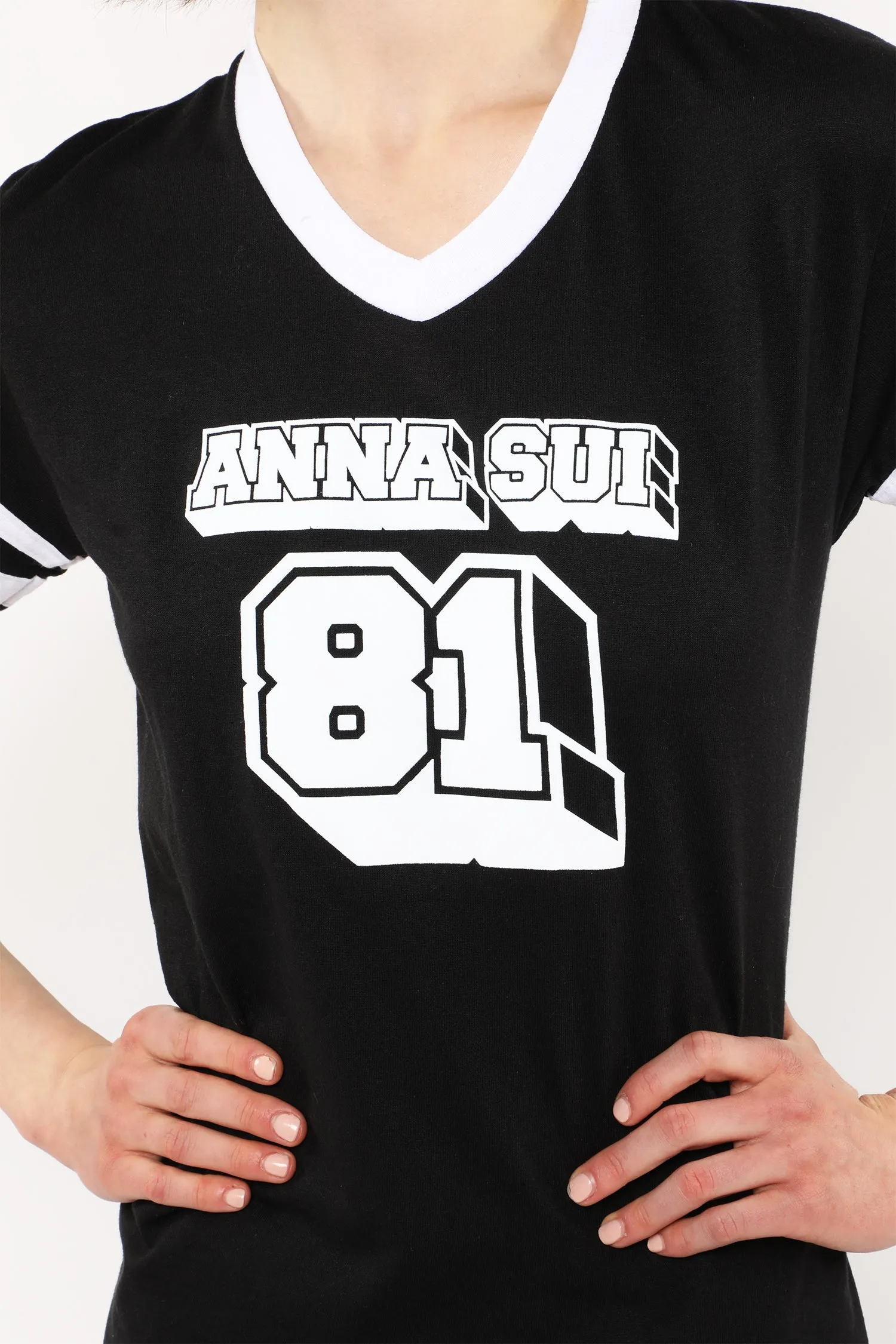 Anna Sui Logo T-Shirt Black Annasui
