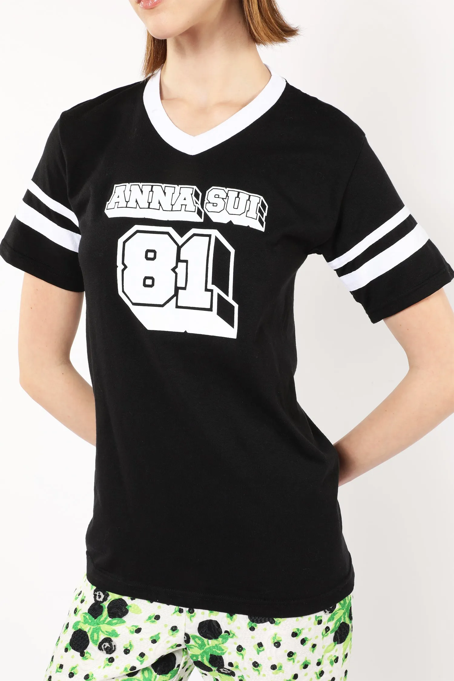 Anna Sui Logo T-Shirt Black Annasui