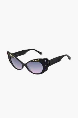 Anna Sui Pearl Wing Sunglasses- Black Annasui