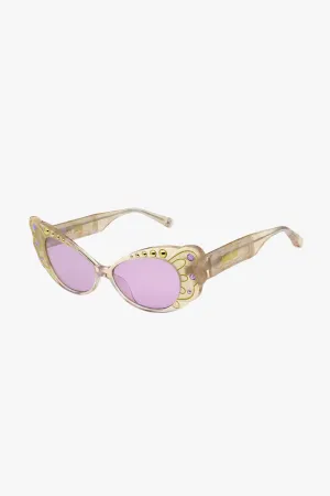 Anna Sui Pearl Wing Sunglasses- Yellow Annasui