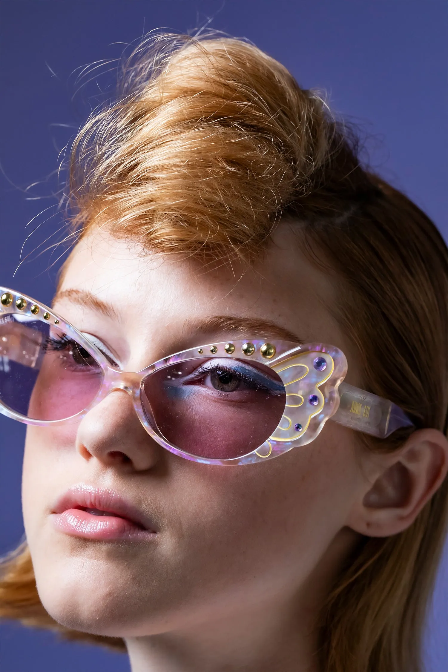 Anna Sui Pearl Wing Sunglasses- Yellow Annasui