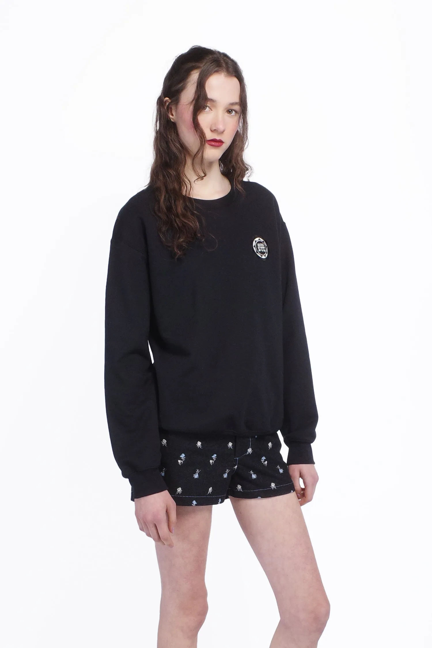 Anna Sui Wings Crew Neck Sweatshirt-Black Annasui