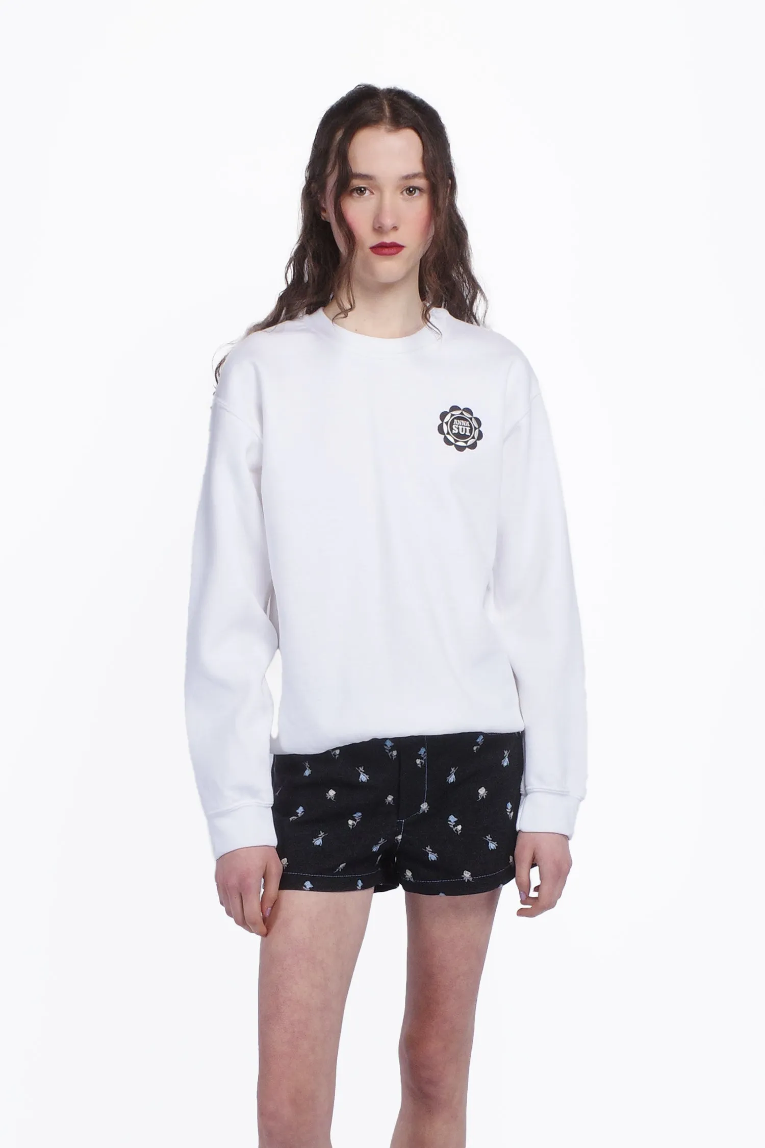 Anna Sui Wings Crew Neck Sweatshirt-White Annasui