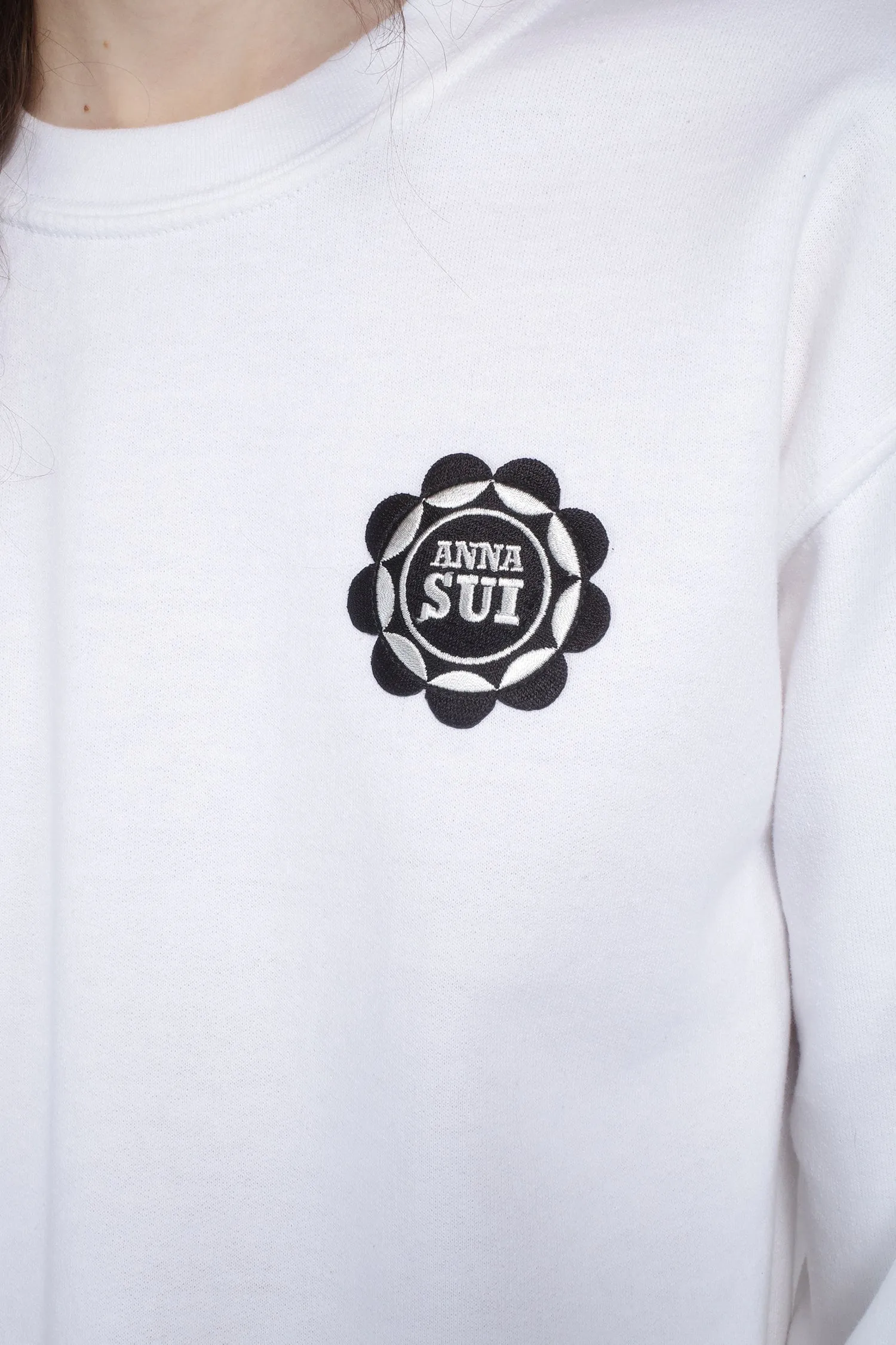 Anna Sui Wings Crew Neck Sweatshirt-White Annasui