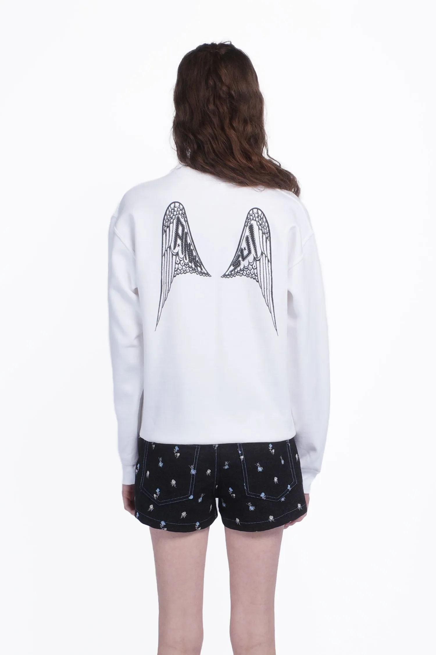 Anna Sui Wings Crew Neck Sweatshirt-White Annasui