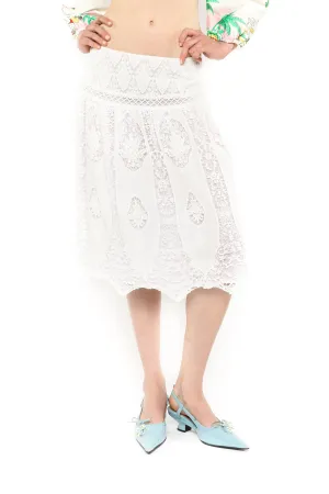Applique Lace Combo Skirt Annasui